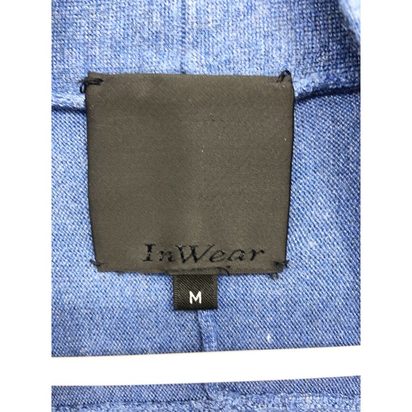 InWear Womens Blue Knit Open Cardigan with Pockets Size M - Picture 3 of 5